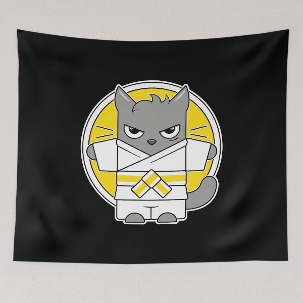 Item preview, White Yellow Belt Judo Cat designed and sold by eve streets.