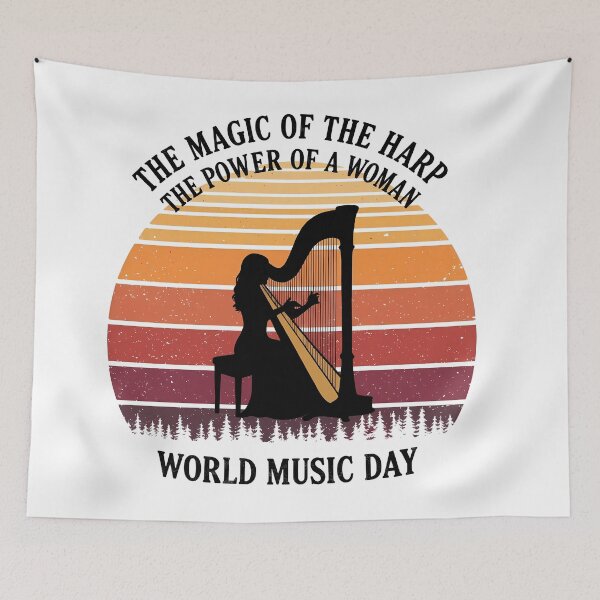 Item preview, The Magic of the Harp – The Power of a Woman and Music  designed and sold by Art-Arcade6.