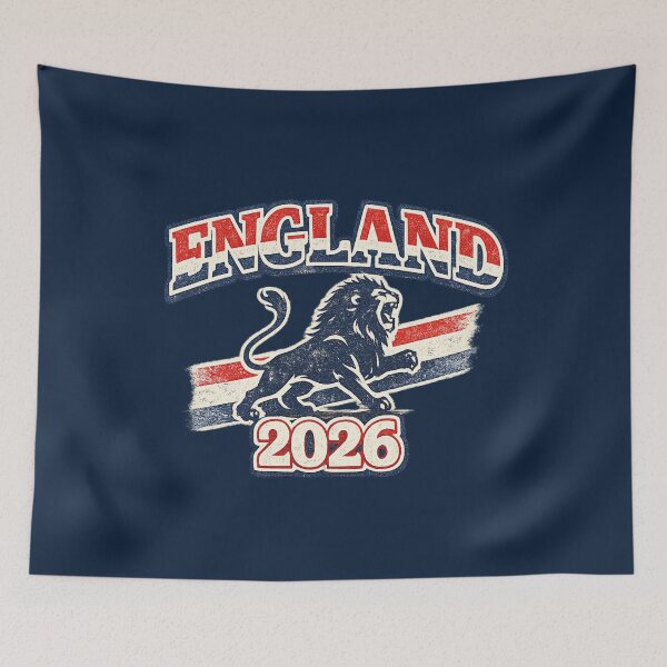 Item preview, England 2026 Vintage Lion – Retro Football Fan Shirt designed and sold by ArthUpscale.