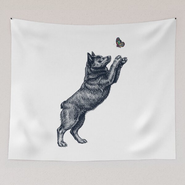 Item preview, Vintage Schipperke with Butterfly Dog Mom Owner designed and sold by TerryConnells.