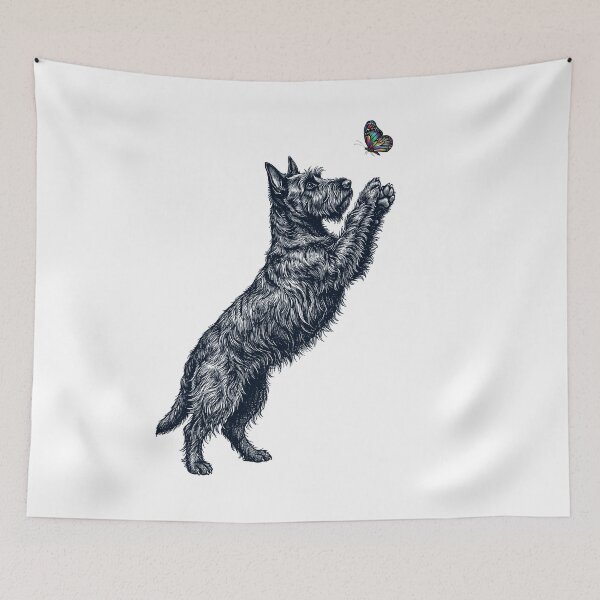 Item preview, Vintage Scottish Terrier with Butterfly Dog Mom Owner designed and sold by TerryConnells.