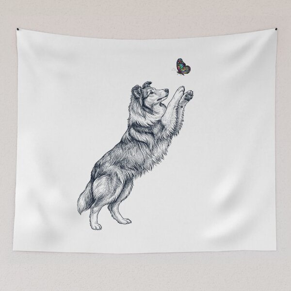 Item preview, Vintage Shetland Sheepdog with Butterfly Dog Mom Owner designed and sold by TerryConnells.