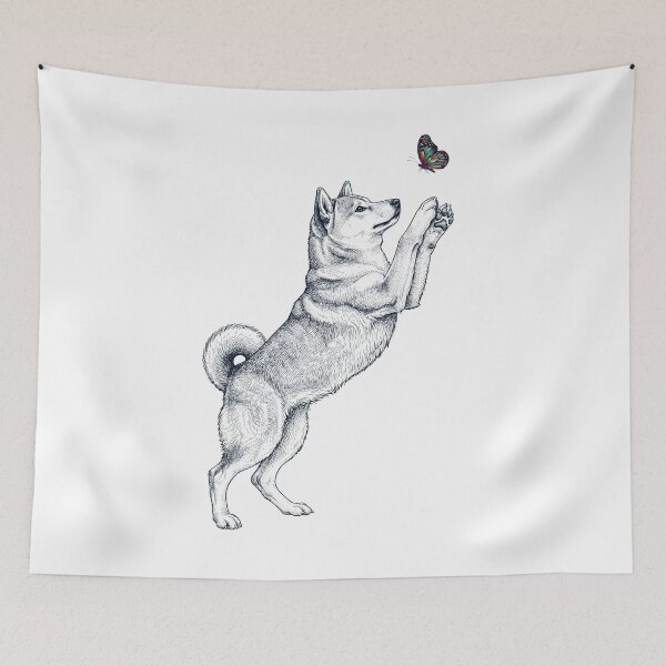 Item preview, Vintage Shiba Inu with Butterfly Dog Mom Owner designed and sold by TerryConnells.