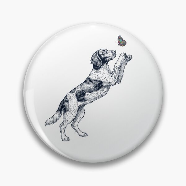 Item preview, Vintage Small Munsterlander Pointer with Butterfly Dog Mom Owner designed and sold by TerryConnells.