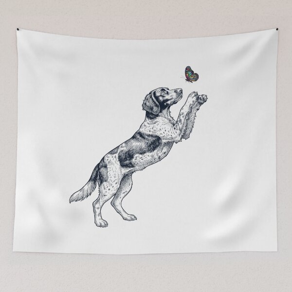 Item preview, Vintage Small Munsterlander Pointer with Butterfly Dog Mom Owner designed and sold by TerryConnells.