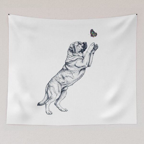 Item preview, Vintage Spanish Mastiff with Butterfly Dog Mom Owner designed and sold by TerryConnells.