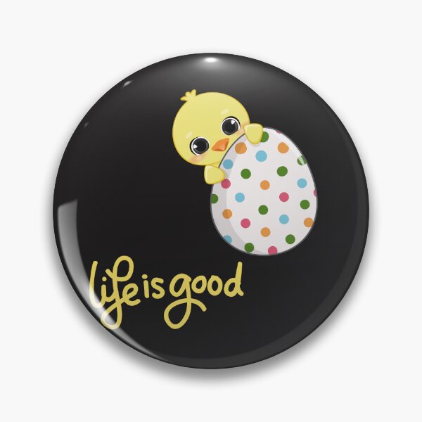 Item preview, Positive vibe good quote life is good chicken Life Is Good Cute Baby Chick Easter Illustration – Kawaii Spring Chicken Design designed and sold by JessLamunn89.