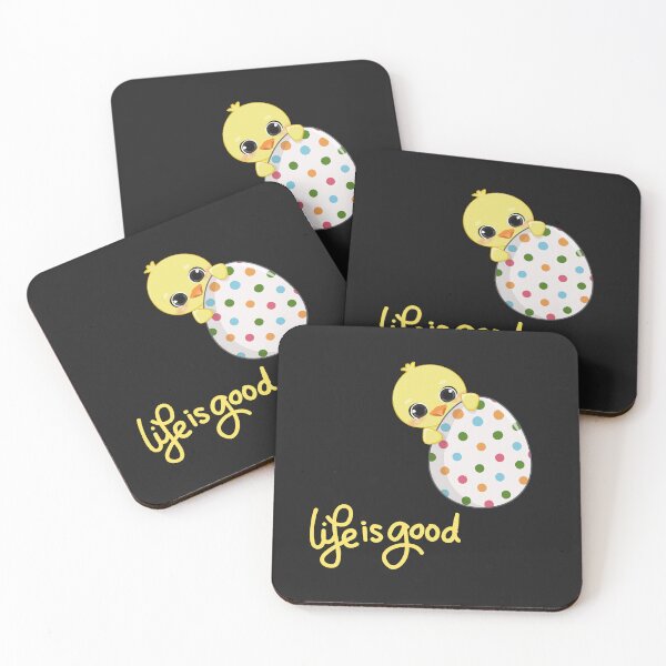 Item preview, Positive vibe good quote life is good chicken Life Is Good Cute Baby Chick Easter Illustration – Kawaii Spring Chicken Design designed and sold by JessLamunn89.