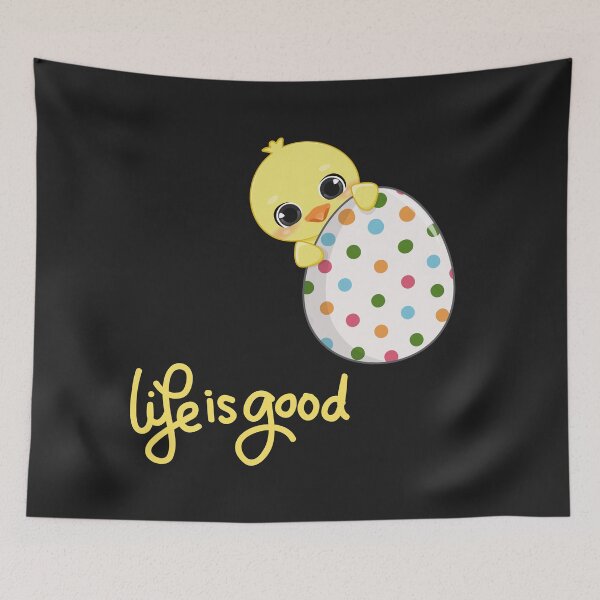 Item preview, Positive vibe good quote life is good chicken Life Is Good Cute Baby Chick Easter Illustration – Kawaii Spring Chicken Design designed and sold by JessLamunn89.