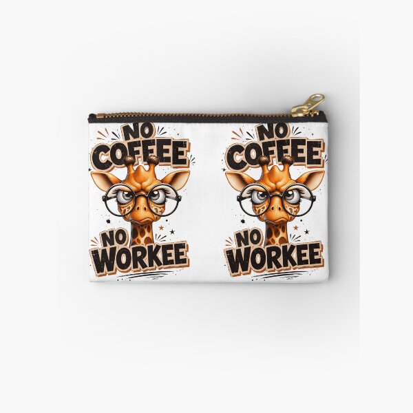Item preview, No Coffee No Work Funny Giraffe designed and sold by blackBubble1.