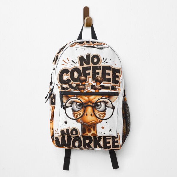 Item preview, No Coffee No Work Funny Giraffe designed and sold by blackBubble1.