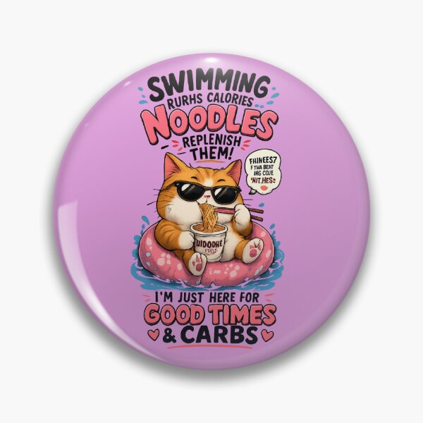 Item preview, Funny Cat Noodles Lover Good Times and Carbs designed and sold by mr.bardook.