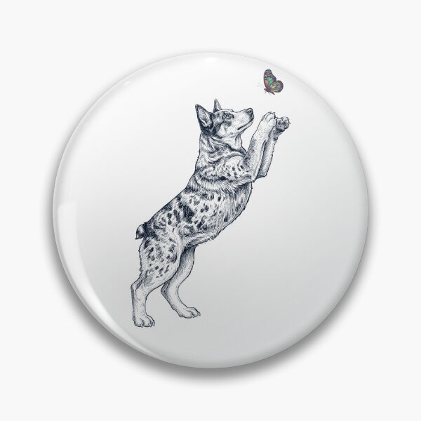 Artikelvorschau, Vintage Texas Heeler mit Schmetterling Hundemama Besitzer entworfen und verkauft von TerryConnells.