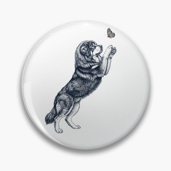 Item preview, Vintage Tibetan Mastiff with Butterfly Dog Mom Owner designed and sold by TerryConnells.