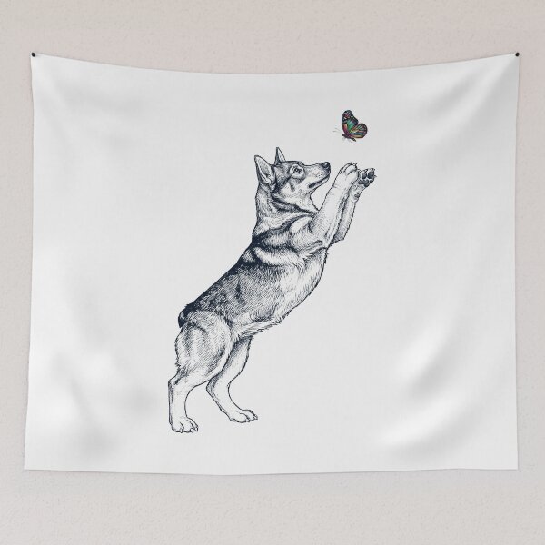 Item preview, Vintage Swedish Vallhund with Butterfly Dog Mom Owner designed and sold by TerryConnells.
