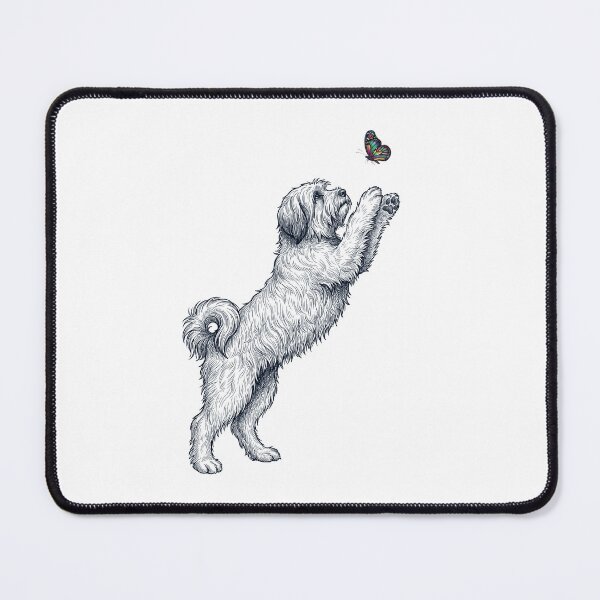 Item preview, Vintage Tibetan Terrier with Butterfly Dog Mom Owner designed and sold by TerryConnells.