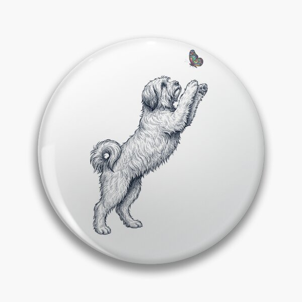 Item preview, Vintage Tibetan Terrier with Butterfly Dog Mom Owner designed and sold by TerryConnells.