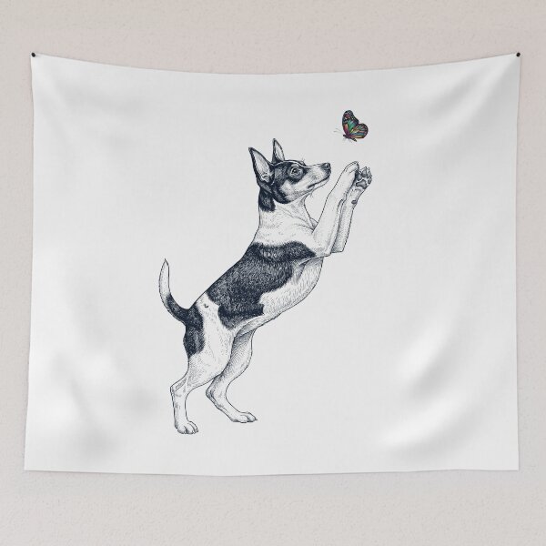 Item preview, Vintage Toy Fox Terrier with Butterfly Dog Mom Owner designed and sold by TerryConnells.