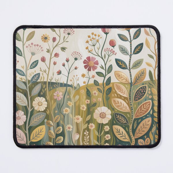 Item preview, Gustav Klimt Style Wildflower Meadow Art Nouveau Gold Floral Print designed and sold by Tamas Das.