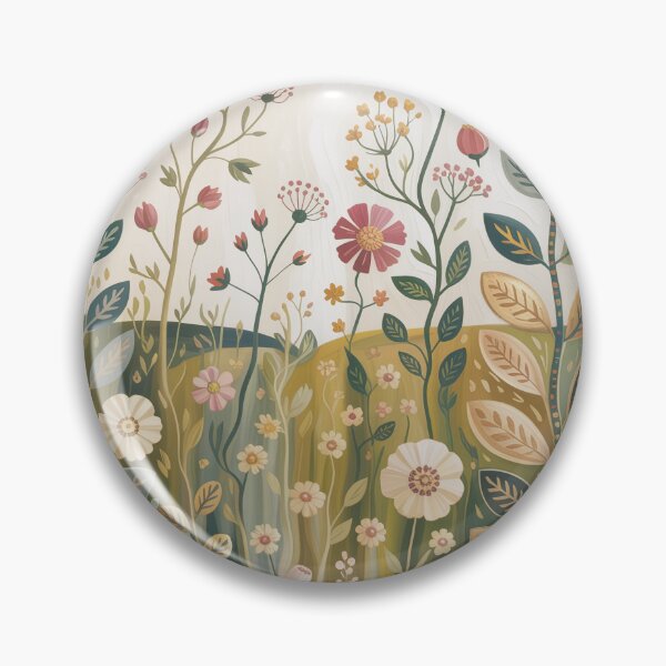 Item preview, Gustav Klimt Style Wildflower Meadow Art Nouveau Gold Floral Print designed and sold by Tamas Das.