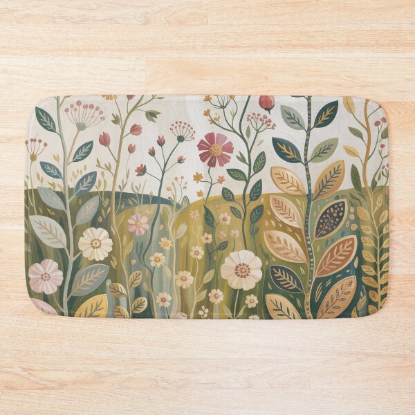 Item preview, Gustav Klimt Style Wildflower Meadow Art Nouveau Gold Floral Print designed and sold by Tamas Das.