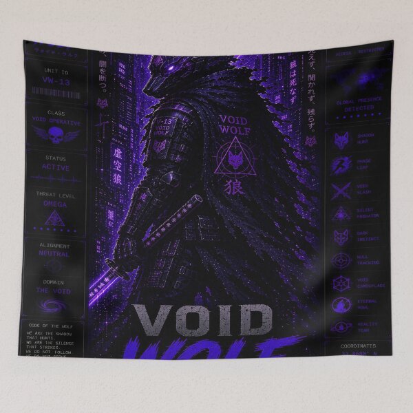 Item preview, Void Wolf (Series 9) - Cyberpunk Interstellar Apex Predator Shinobi Art designed and sold by RiteshCenter .