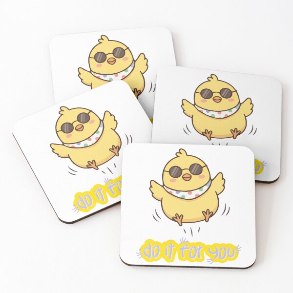 Item preview, Kawaii cute chicken with positive vibe do it for you Cute Cool Chick Do It For You Sticker | Kawaii Funny Yellow Baby Chick Cartoon designed and sold by JessLamunn89.