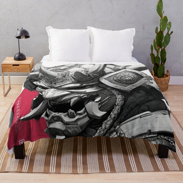 Item preview, Cyber Oni Samurai Mask with Sakura Flowers | Japanese Yokai Warrior Art | Dark Fantasy Mecha Demon Illustration designed and sold by Dyan4.