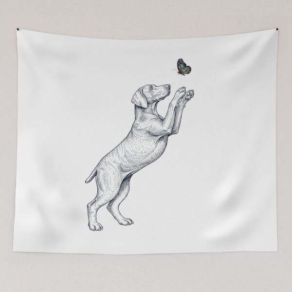 Item preview, Vintage Weimaraner with Butterfly Dog Mom Owner designed and sold by TerryConnells.