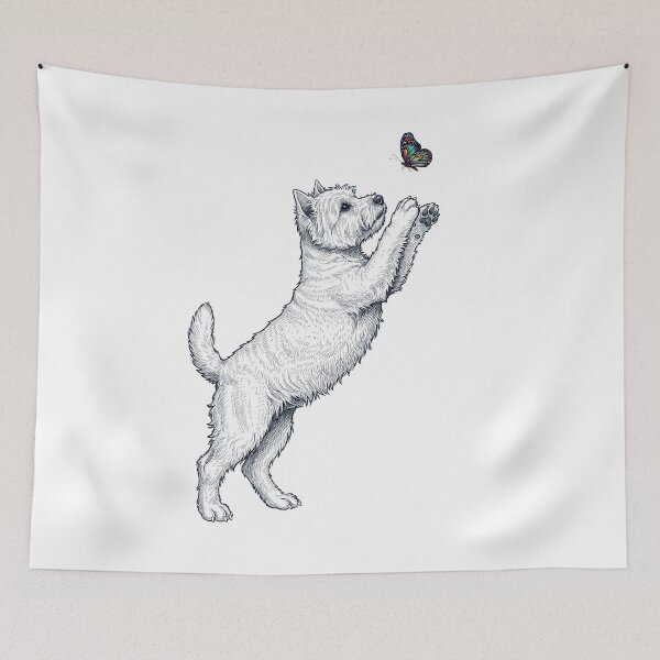 Item preview, Vintage West Highland White Terrier with Butterfly Dog Mom Owner designed and sold by TerryConnells.