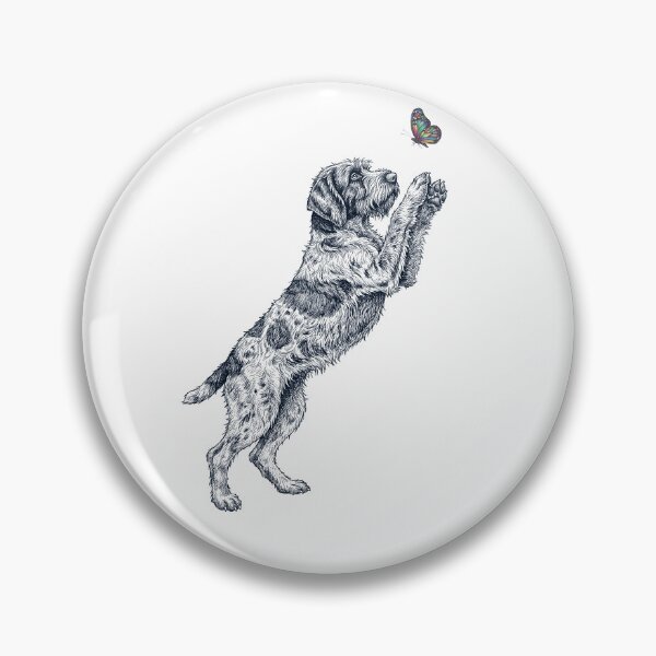 Item preview, Vintage Wirehaired Pointing Griffon with Butterfly Dog Mom Owner designed and sold by TerryConnells.