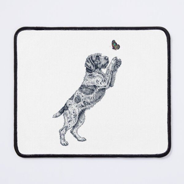 Item preview, Vintage Wirehaired Pointing Griffon with Butterfly Dog Mom Owner designed and sold by TerryConnells.