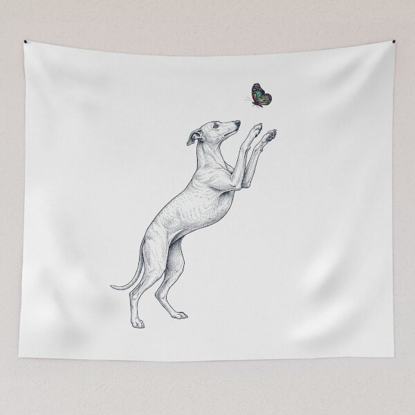 Item preview, Vintage Whippet with Butterfly Dog Mom Owner designed and sold by TerryConnells.