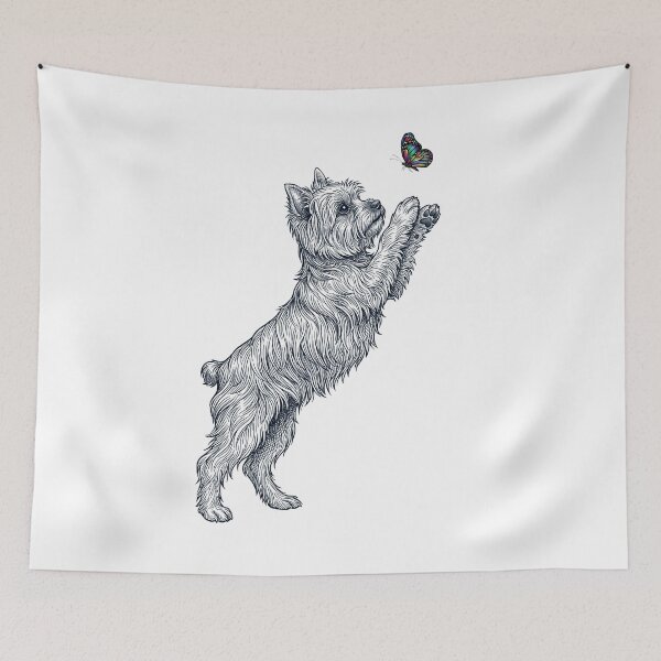 Item preview, Vintage Yorkshire Terrier with Butterfly Dog Mom Owner designed and sold by TerryConnells.