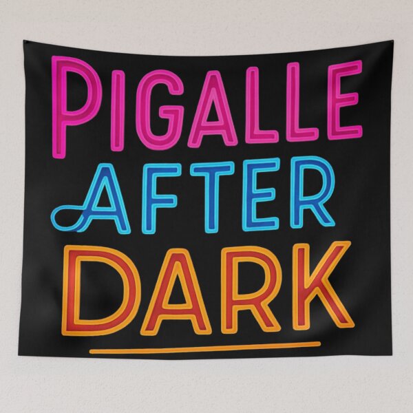 Item preview, Pigalle After Dark Paris - Retro Neon Lights Typography designed and sold by RDproject.