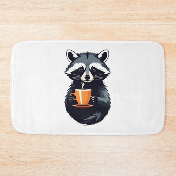 Item preview, Cute Raccoon Holding Coffee Cup Illustration designed and sold by AlxVel.