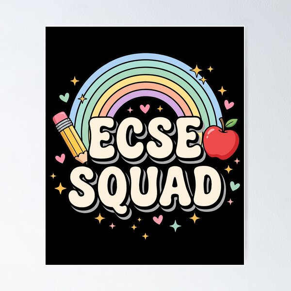 Item preview, ECSE Squad – Cute Kawaii School Squad Teacher Appreciation Design designed and sold by DesignDoodleArt.