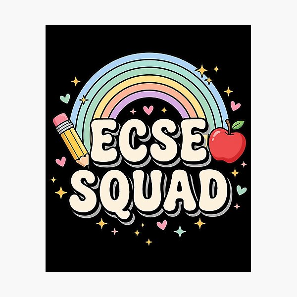 Item preview, ECSE Squad – Cute Kawaii School Squad Teacher Appreciation Design designed and sold by DesignDoodleArt.