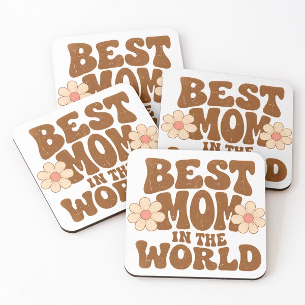 Item preview, Best Mom in the World retro typography design designed and sold by Linework Studio.