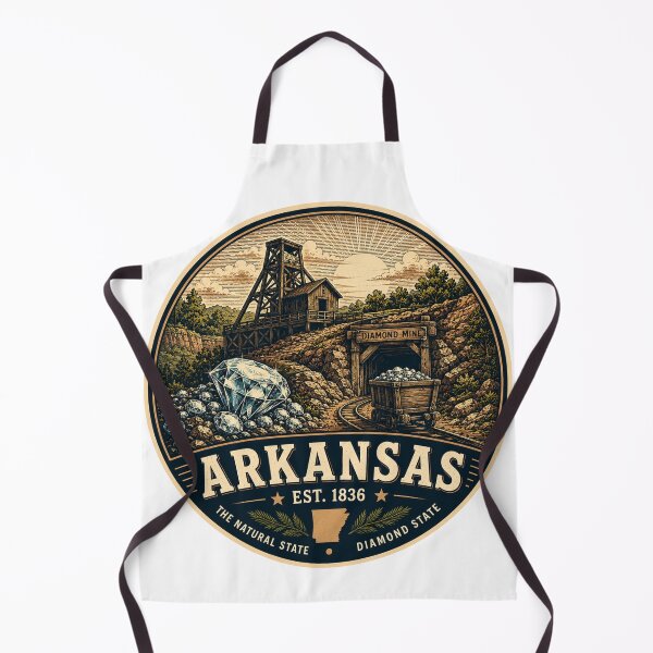 Item preview, Arkansas Retro State Badge – Vintage Travel Graphic designed and sold by Mac Sketches.