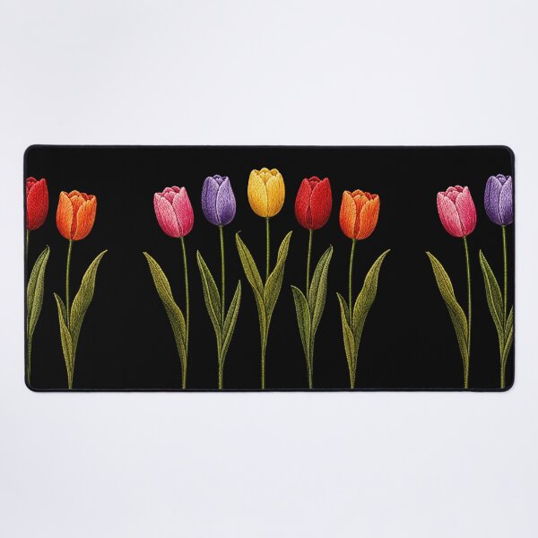 Item preview, Colorful Tulip Embroidery designed and sold by ColorSplash123.