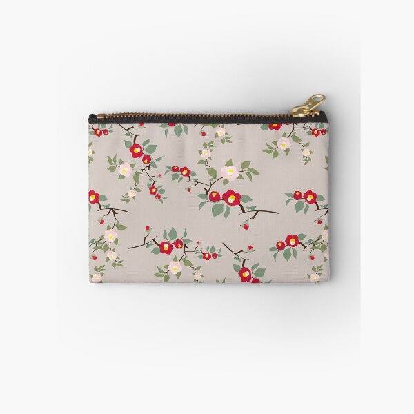 Item preview, Vintage Oatmeal Beige Camellia Floral Seamless Pattern designed and sold by MOONLIT MIRAGE.