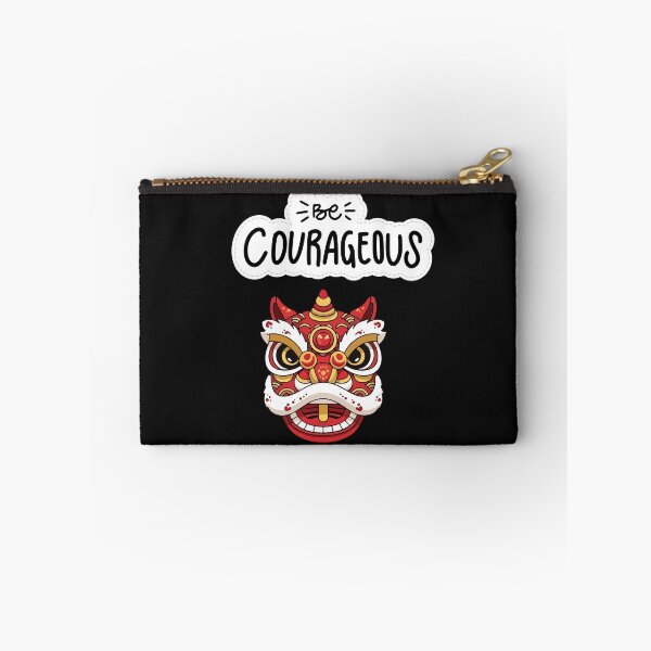 Item preview, Positive vibe good quote Be courageous Be Courageous Chinese Lion Dance Illustration – Inspirational Motivation Quote Design designed and sold by JessLamunn89.