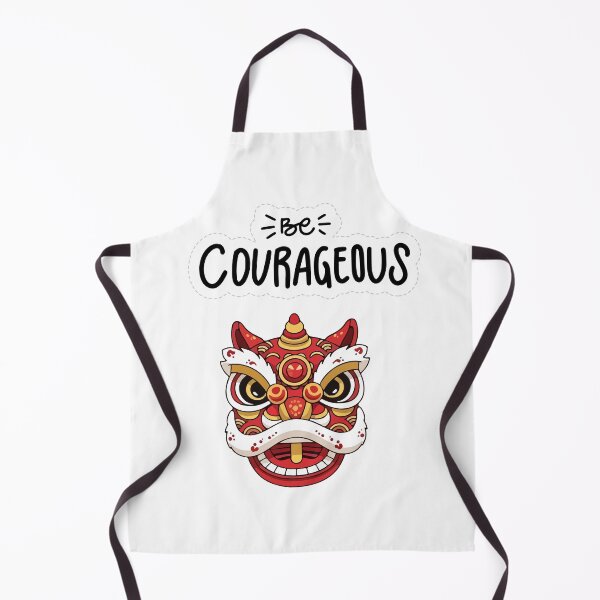 Item preview, Positive vibe good quote Be courageous Be Courageous Chinese Lion Dance Illustration – Inspirational Motivation Quote Design designed and sold by JessLamunn89.