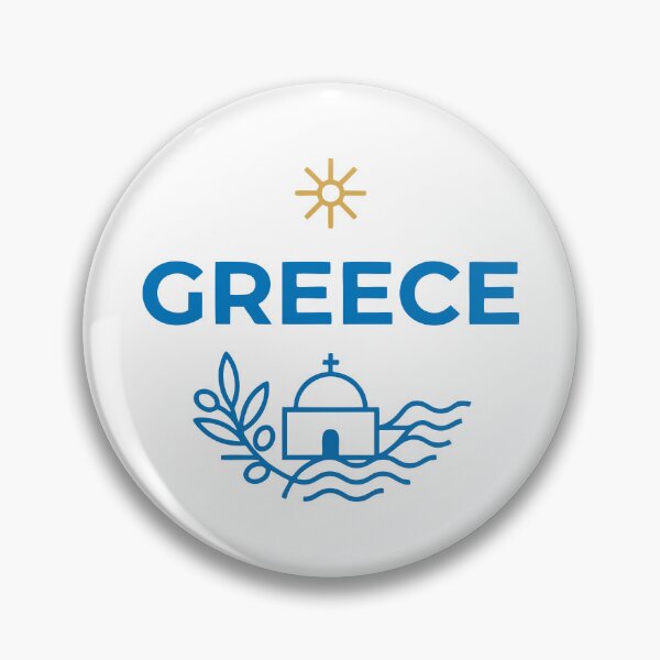 Item preview, Minimalist Greece Wanderlust Souvenir - Aegean Blue and Gold designed and sold by angelisart.
