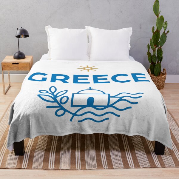 Item preview, Minimalist Greece Wanderlust Souvenir - Aegean Blue and Gold designed and sold by angelisart.