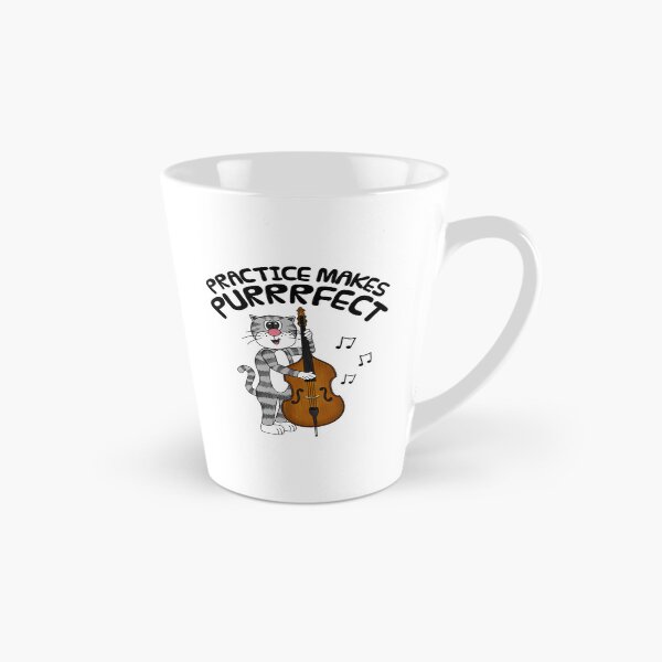 Item preview, Cat Playing Double Bass, Practice Makes Purrrfect, Bassist designed and sold by doodlerob.