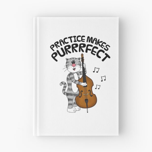 Item preview, Cat Playing Double Bass, Practice Makes Purrrfect, Bassist designed and sold by doodlerob.