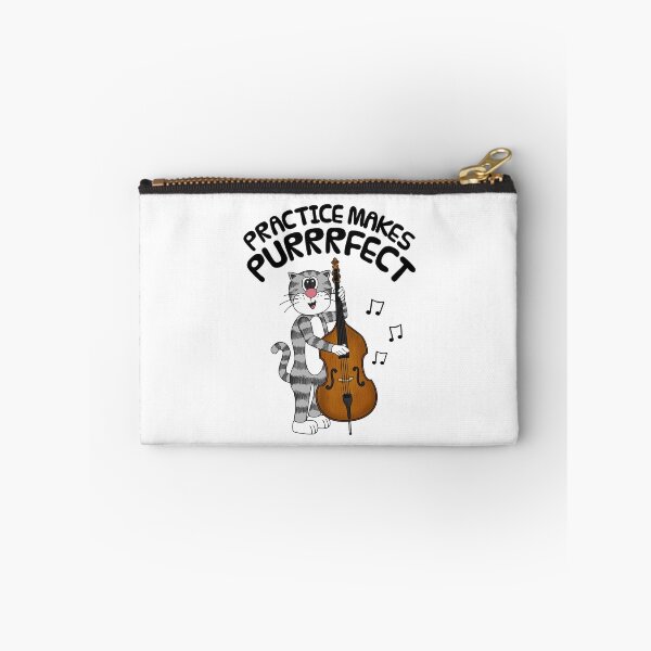 Item preview, Cat Playing Double Bass, Practice Makes Purrrfect, Bassist designed and sold by doodlerob.