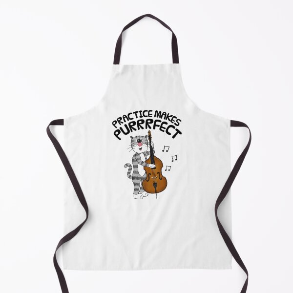 Item preview, Cat Playing Double Bass, Practice Makes Purrrfect, Bassist designed and sold by doodlerob.